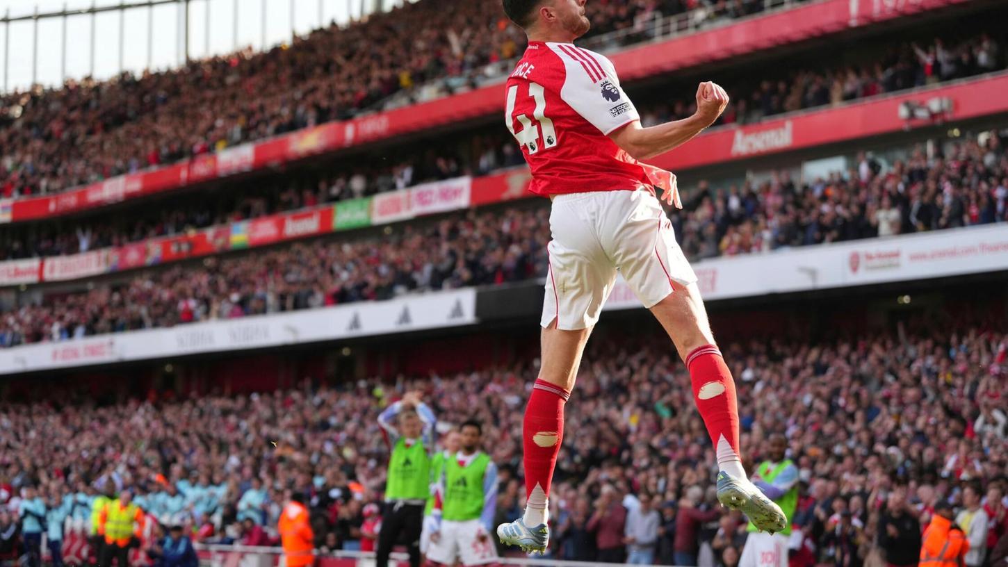 Declan Rice erzielte den Siegtreffer für Arsenal gegen Newcastle. Declan Rice erzielte den Siegtreffer für Arsenal gegen Newcastle.