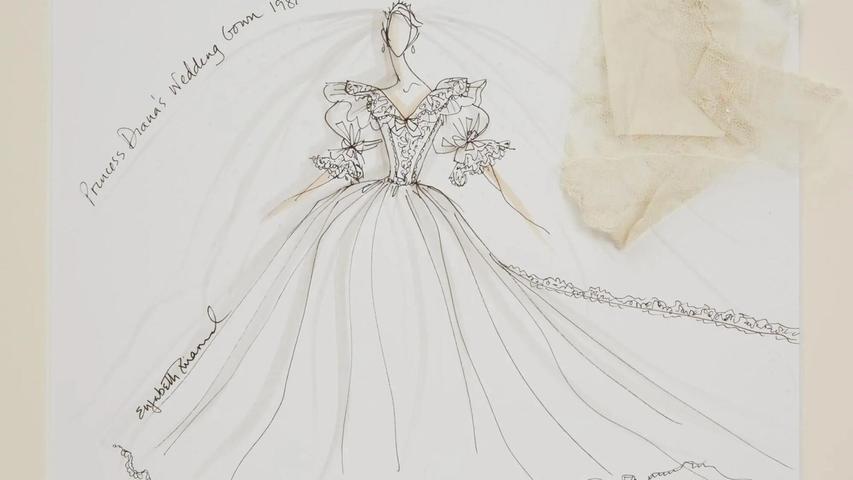 Dianas Hochzeitskleid wurde von der Modedesignerin Elizabeth Emanuel entworfen. Dianas Hochzeitskleid wurde von der Modedesignerin Elizabeth Emanuel entworfen.