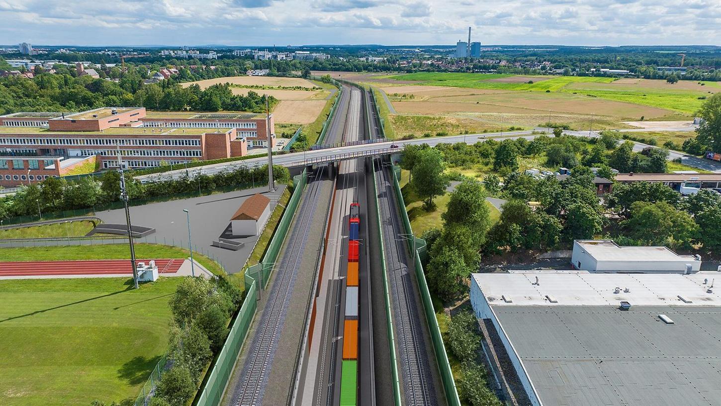 So könnte die neue Güterzugstrecke parallel zur Bestandsstrecke an der Rothenburger Straße verlaufen. So könnte die neue Güterzugstrecke parallel zur Bestandsstrecke an der Rothenburger Straße verlaufen.