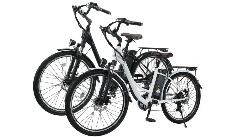 Das E-Bike von iScooter ist in Schwarz und in Weiß erhältlich - derzeit mit Schutzblechen und Gepäckträger gratis sowie mit 8%-Code günstiger. Das E-Bike von iScooter ist in Schwarz und in Weiß erhältlich - derzeit mit Schutzblechen und Gepäckträger gratis sowie mit 8%-Code günstiger.