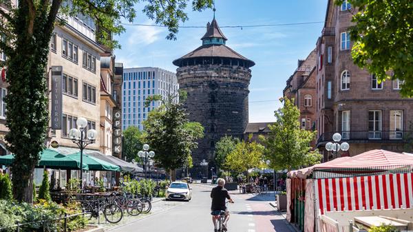 Nürnberg Stadtblick Blick entlang der Königstraße