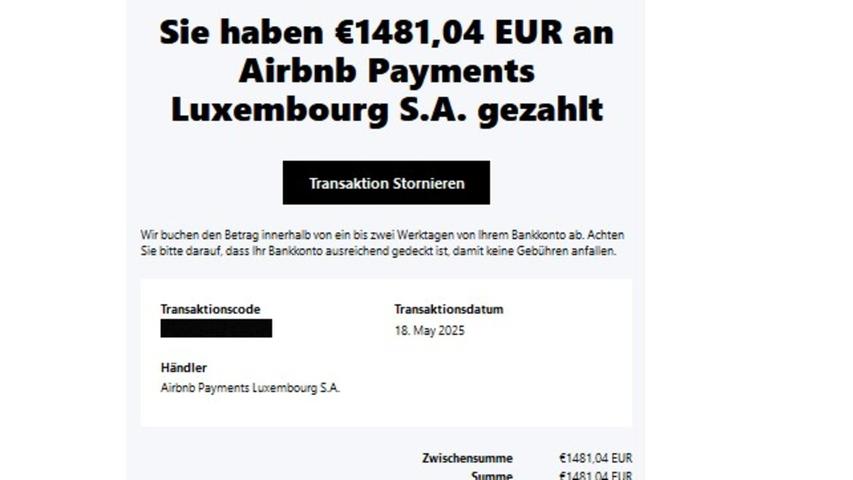 Vor diesem Schreiben wird derzeit gewarnt. Vor diesem Schreiben wird derzeit gewarnt.
