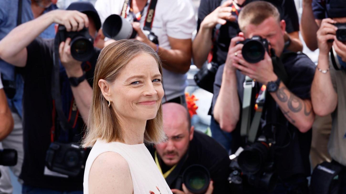 Jodie Foster vor der Pressekonferenz zu ihrem neuen Film in Cannes. Jodie Foster vor der Pressekonferenz zu ihrem neuen Film in Cannes.