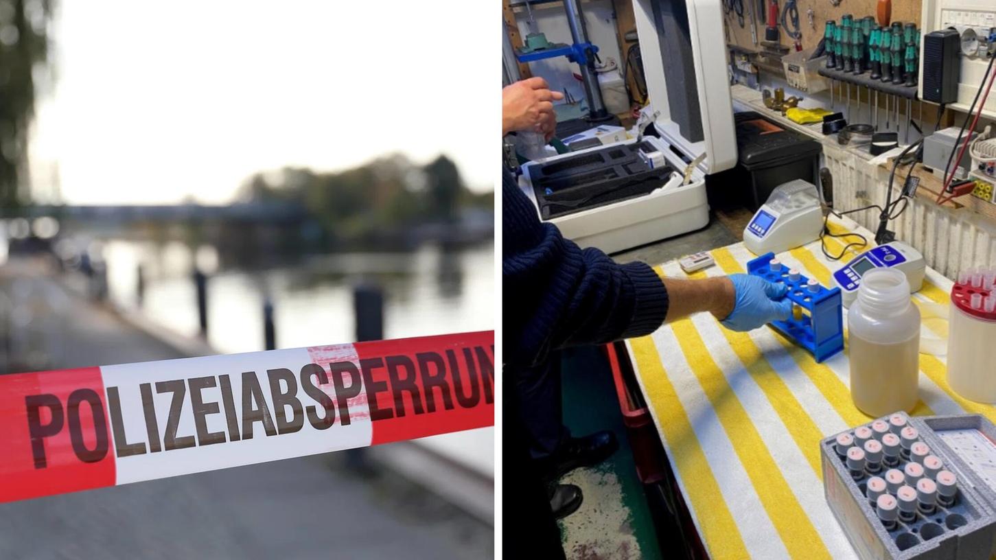 Polizei ermittelt nach Umwelt-Vorfall auf Wasser in Bayern. Polizei ermittelt nach Umwelt-Vorfall auf Wasser in Bayern.