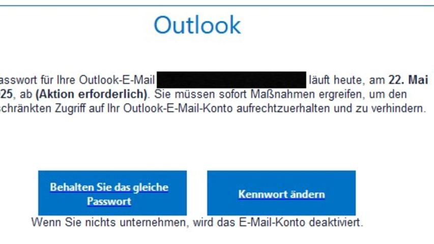 Vor dieser Mail wird aktuell von Expertinnen und Experten gewarnt. Vor dieser Mail wird aktuell von Expertinnen und Experten gewarnt.