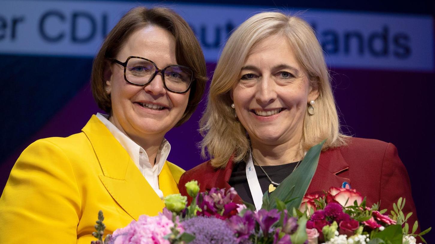 Widmann-Mauz (l.) geht, Warken kommt als neue Vorsitzende der CDU-Frauen-Union Widmann-Mauz (l.) geht, Warken kommt als neue Vorsitzende der CDU-Frauen-Union