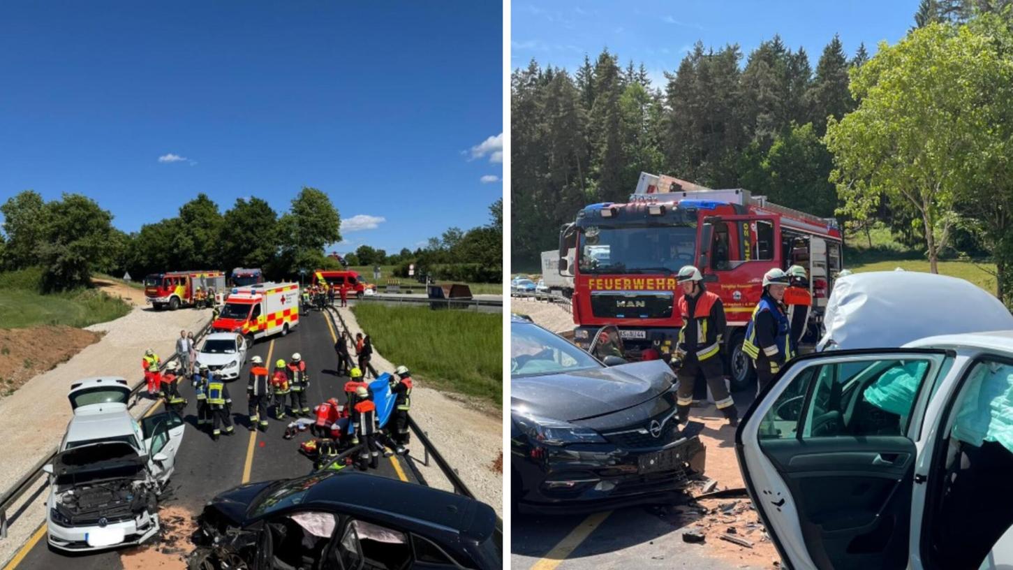Helikopter-Einsatz nach Unfall in Auerbach. Helikopter-Einsatz nach Unfall in Auerbach.