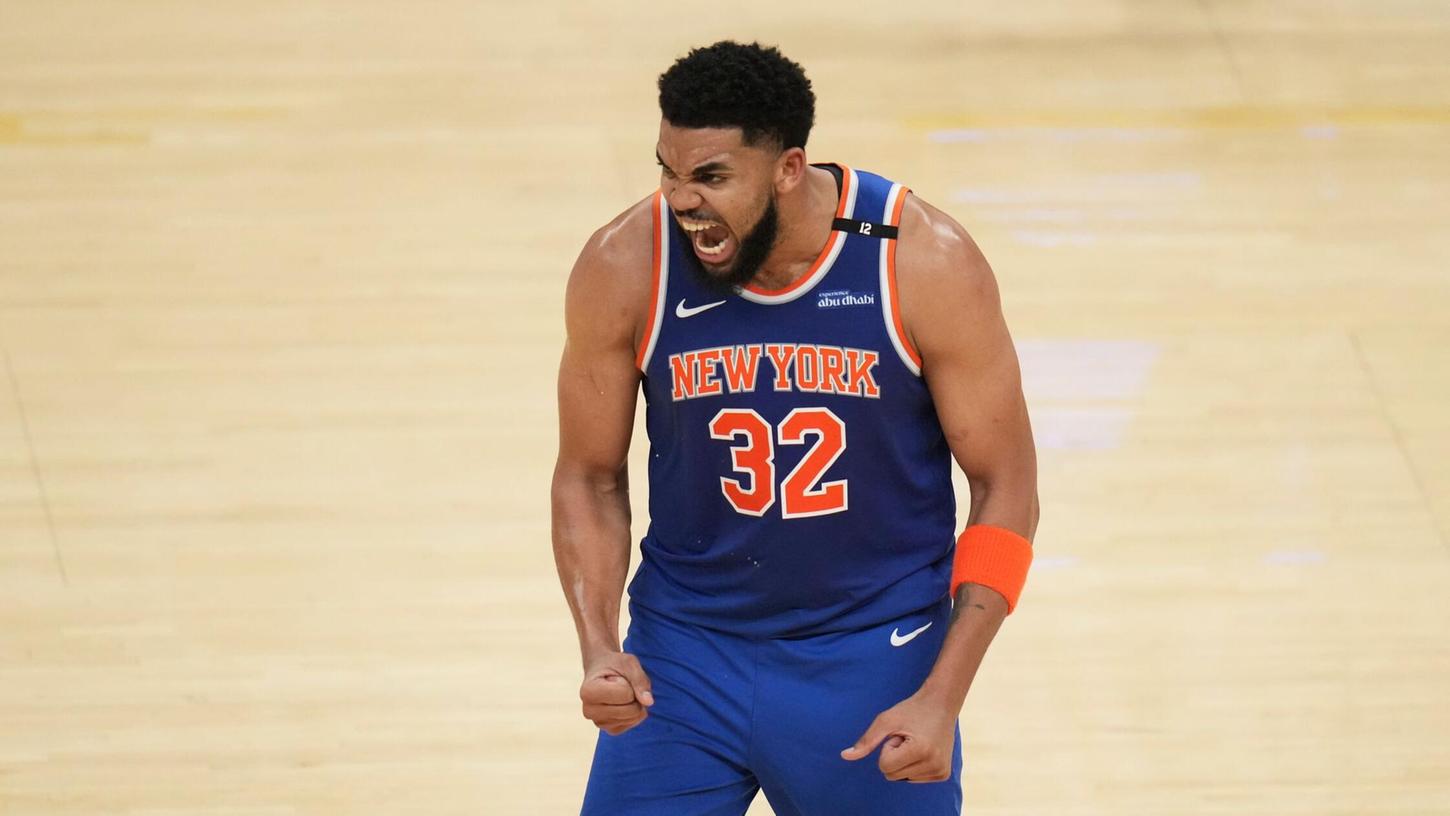 Karl-Anthony Towns entfachte das Knicks-Feuer mit 20 Punkten im vierten Viertel. Karl-Anthony Towns entfachte das Knicks-Feuer mit 20 Punkten im vierten Viertel.