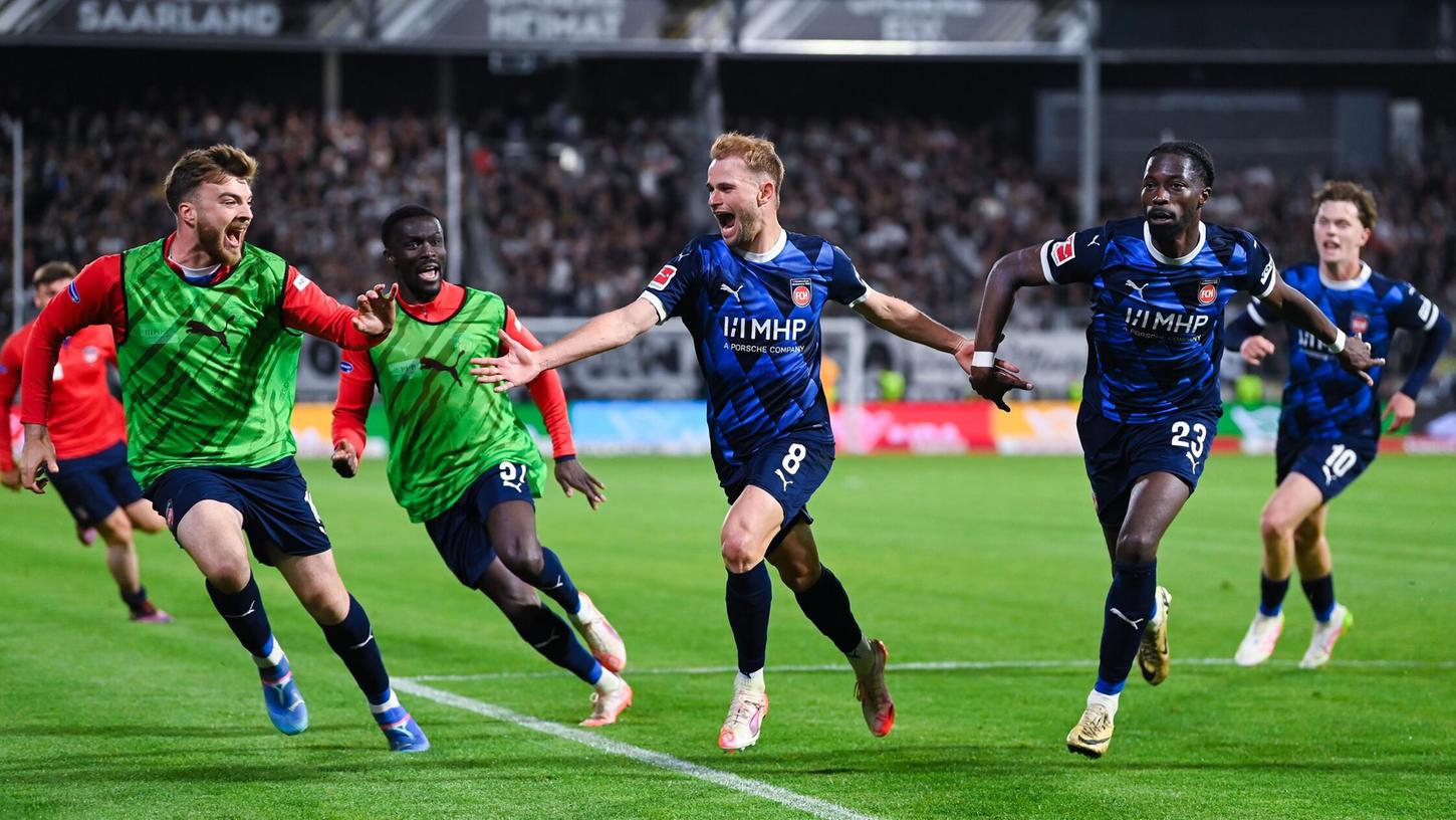 Leonardo Scienza erzielte tief in der Nachspielzeit das goldene Tor für den 1. FC Heidenheim. Leonardo Scienza erzielte tief in der Nachspielzeit das goldene Tor für den 1. FC Heidenheim.
