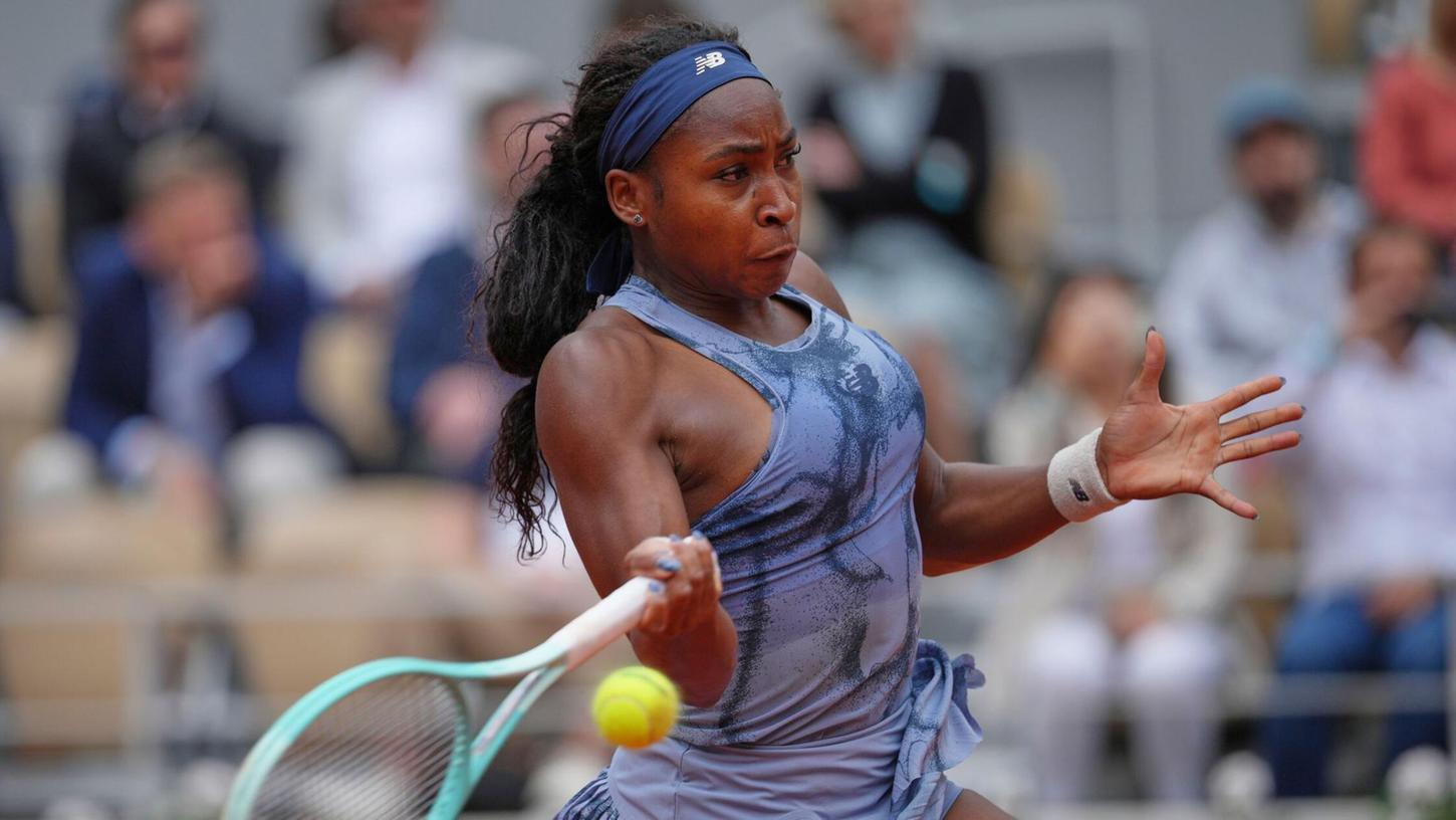 Mit Schläger klappte es dann gut für Coco Gauff. Mit Schläger klappte es dann gut für Coco Gauff.