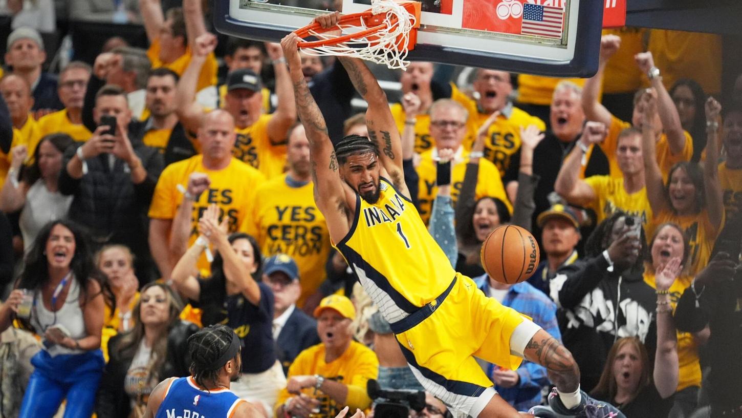 Die Indiana Pacers stehen kurz vor dem Einzug in die NBA-Finals. Die Indiana Pacers stehen kurz vor dem Einzug in die NBA-Finals.
