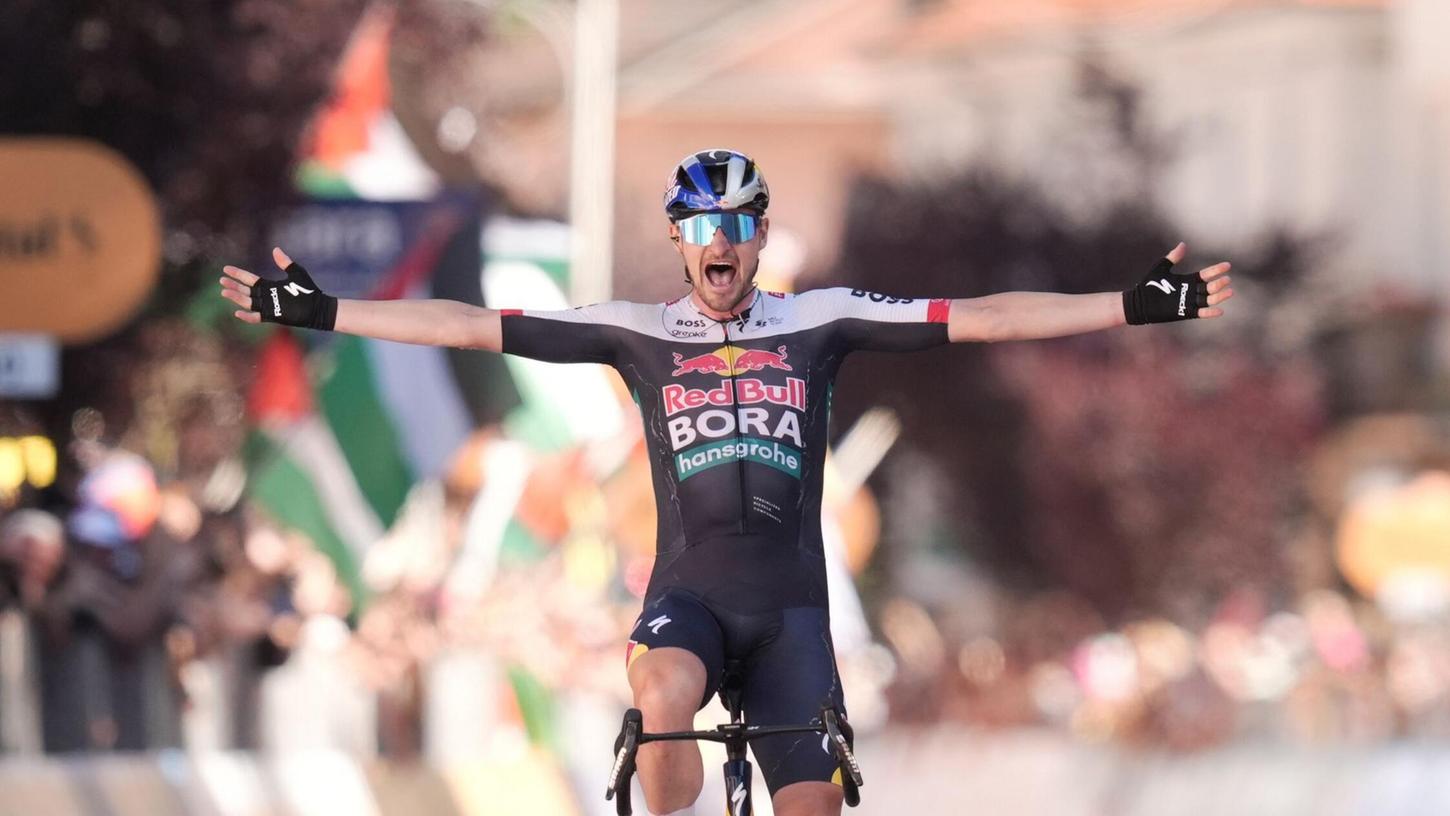 Nico Denz sorgt für den ersten deutschen Etappensieg beim 108. Giro. Nico Denz sorgt für den ersten deutschen Etappensieg beim 108. Giro.