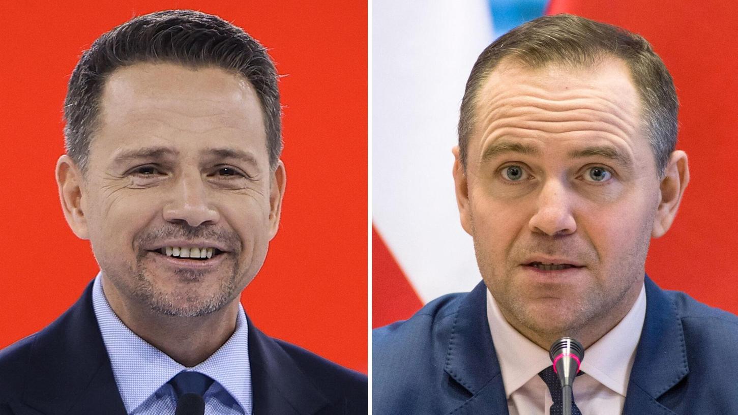 Bei der Stichwahl um das Präsidentenamt in Polen tritt der liberale Rafal Trzaskowski (links) gegen den Rechtskonservativen Karol Nawrocki an. (Archivbild) Bei der Stichwahl um das Präsidentenamt in Polen tritt der liberale Rafal Trzaskowski (links) gegen den Rechtskonservativen Karol Nawrocki an. (Archivbild)