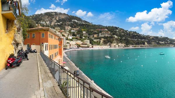 France, French Riviera, panoramic view of Villefra