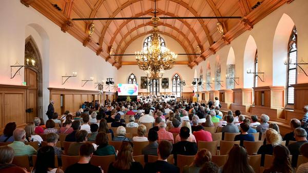 Auch im Rathaussaal wurde gesungen.