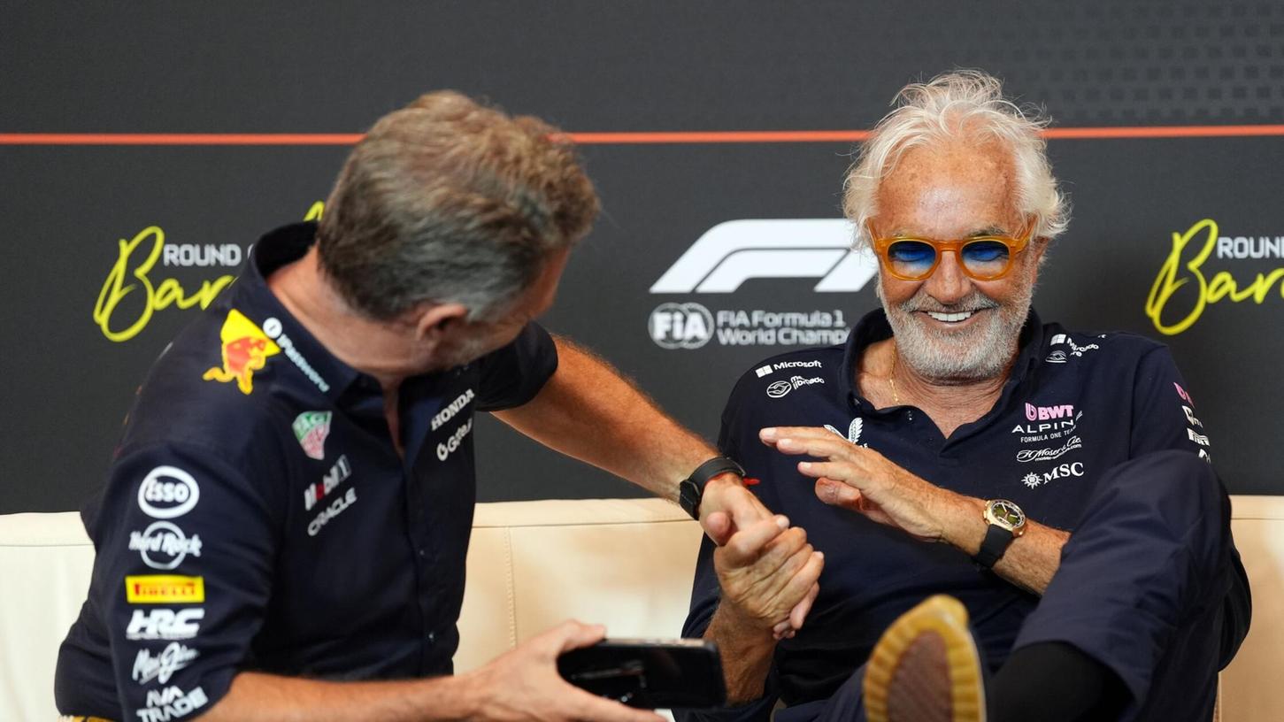 Unverkennbar, Christian Horner und Flavio Briatore (r) hatten ihren Spaß. Unverkennbar, Christian Horner und Flavio Briatore (r) hatten ihren Spaß.