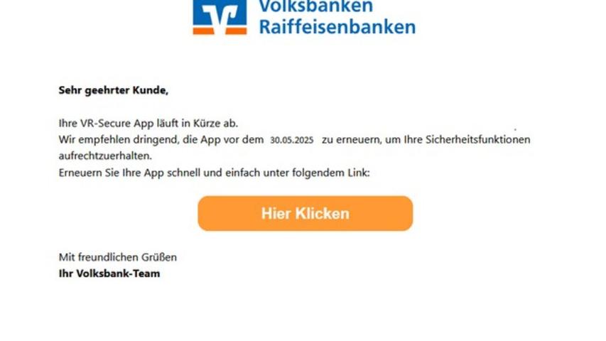 Vor diesem Schreiben wird aktuell gewarnt. Vor diesem Schreiben wird aktuell gewarnt.