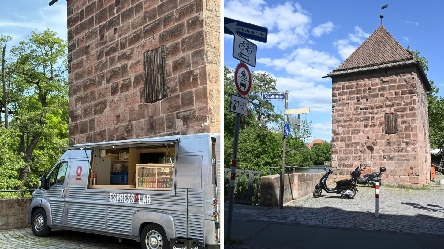 Im alten Stadtmauerturm in Nürnbergs Altstadt zieht Gastronomie ein: Dort wird Kaffee ausgeschenkt, auch entsteht hier eine Anlaufstelle für Eiscreme. Im alten Stadtmauerturm in Nürnbergs Altstadt zieht Gastronomie ein: Dort wird Kaffee ausgeschenkt, auch entsteht hier eine Anlaufstelle für Eiscreme.