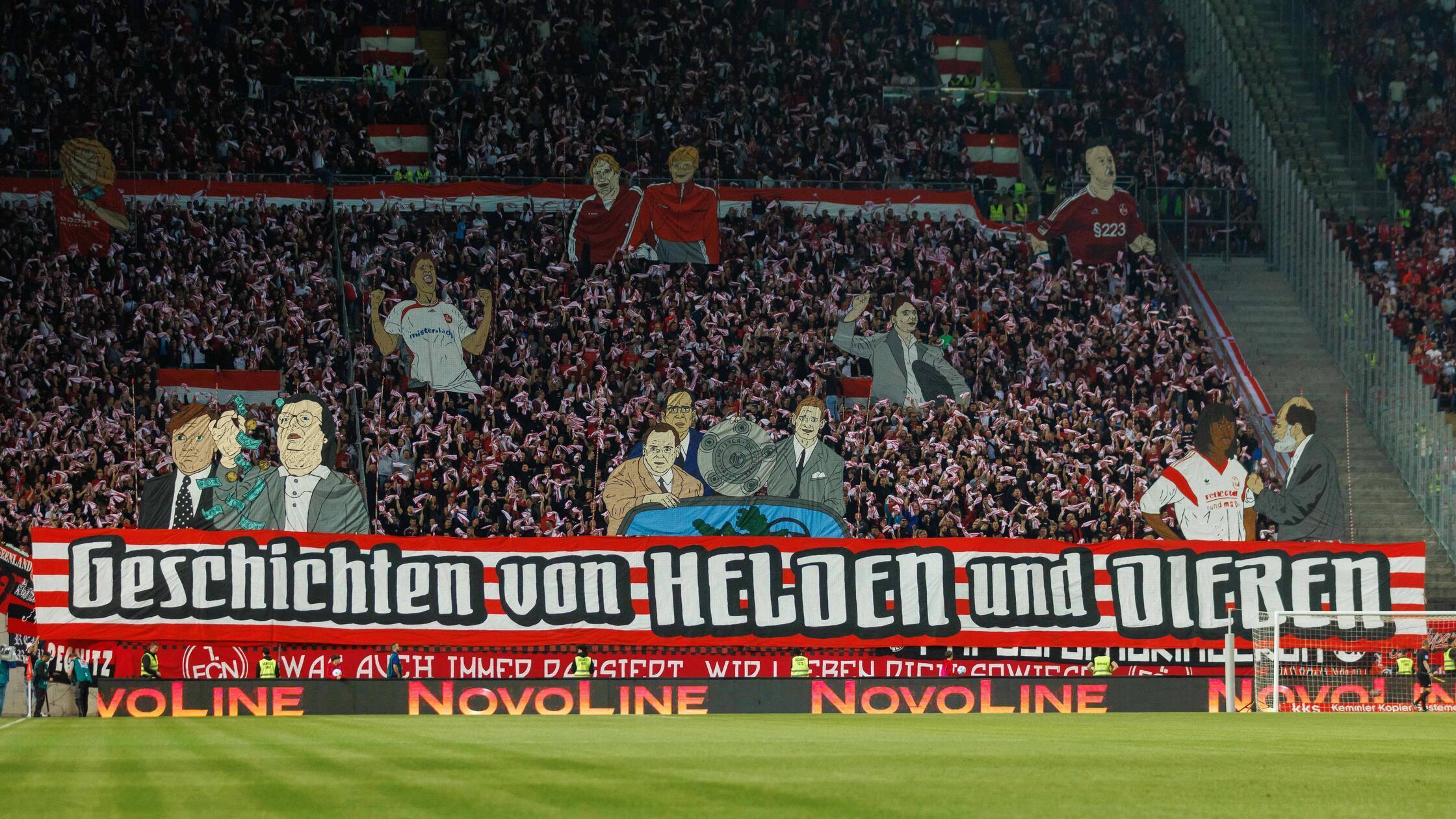 Am gleichen Spieltag startet auch die Reihe imposanter Choreografien, die die organisierte Fanszene in Nürnberg anlässlich des anstehenden Vereinsjubiläums auf die Beine stellt.