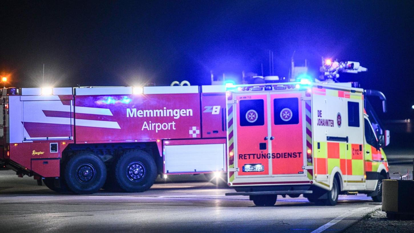 Am Flughafen Memmingen wurde ein Rettungseinsatz ausgelöst. Am Flughafen Memmingen wurde ein Rettungseinsatz ausgelöst.