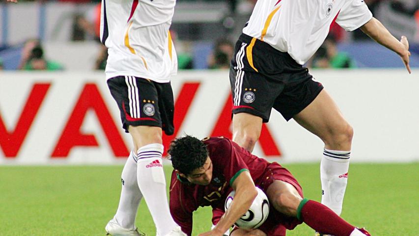 Lange gab es für Cristiano Ronaldo (m) nichts zu holen gegen Deutschland. Lange gab es für Cristiano Ronaldo (m) nichts zu holen gegen Deutschland.
