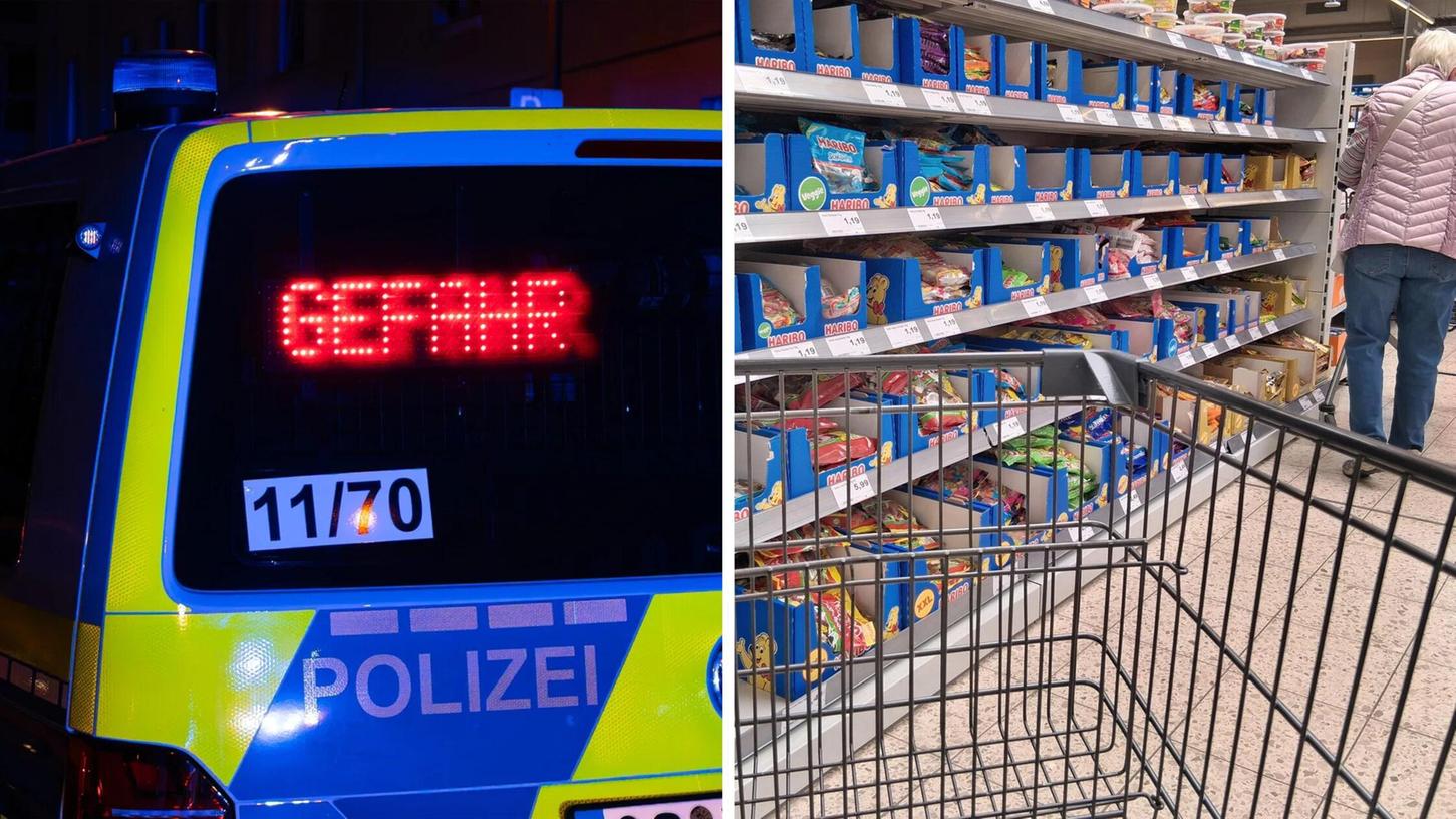 Großeinsatz in fränkischem Supermarkt. (Symbolbild) Großeinsatz in fränkischem Supermarkt. (Symbolbild)