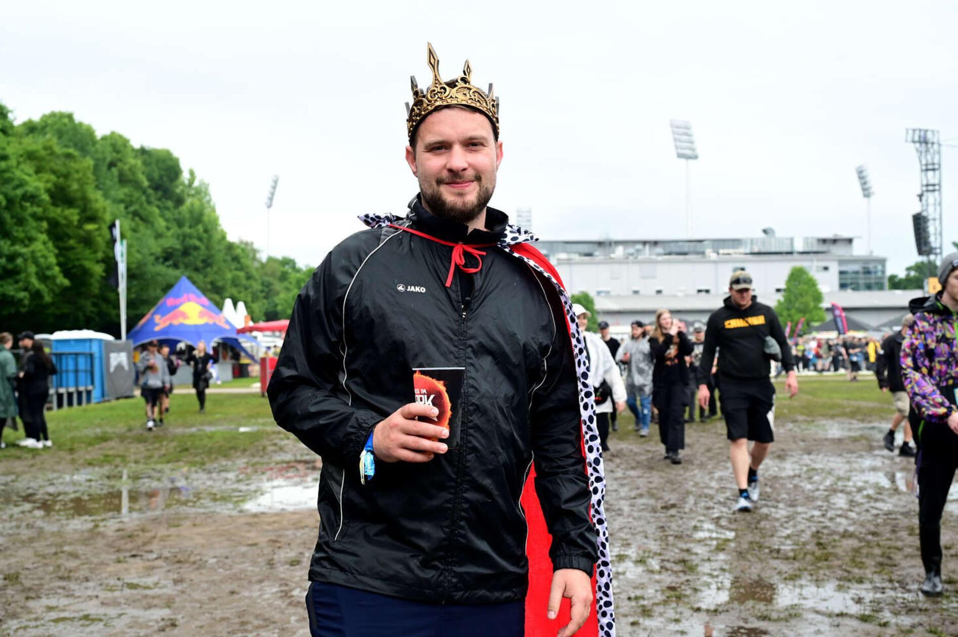 Auch ein König ließ sich auf dem Gelände blicken.