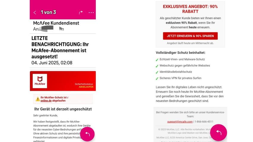 Diese Mail hat ein User aus Franken erhalten. Diese Mail hat ein User aus Franken erhalten.