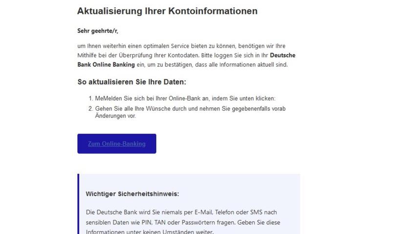Vor diesem Schreiben wird derzeit gewarnt. Vor diesem Schreiben wird derzeit gewarnt.