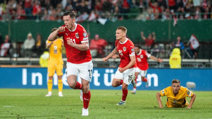 Freiburgs Michael Gregoritsch sorgte für Österreichs 1:0-Führung. Freiburgs Michael Gregoritsch sorgte für Österreichs 1:0-Führung.