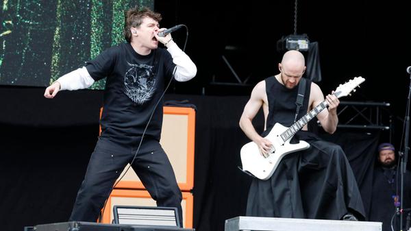 Die Band Knocked Loose, die am Sonntagnachmittag auf der Utopia Stage auftrat, ist eine Hardcore-Band aus Kentucky.