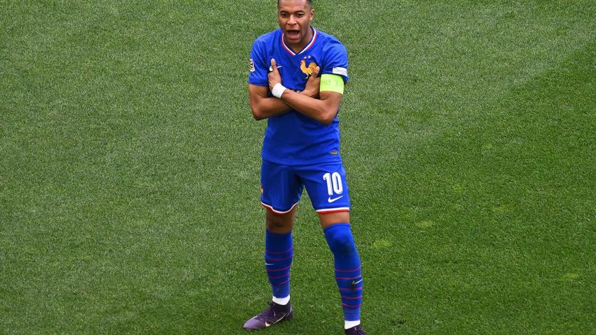 Kylian Mbappé jubelt. Kylian Mbappé jubelt.