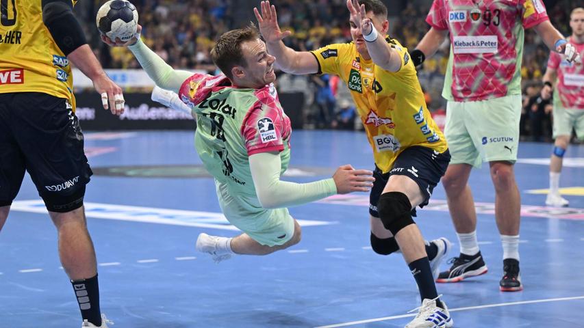 Ist der Unterschiedsspieler im Team des deutschen Meisters: Mathias Gidsel. Ist der Unterschiedsspieler im Team des deutschen Meisters: Mathias Gidsel.