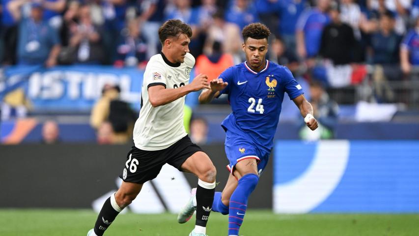 Behauptete sich gegen Champions-League-Sieger Desire Doue: Tom Bischof Behauptete sich gegen Champions-League-Sieger Desire Doue: Tom Bischof