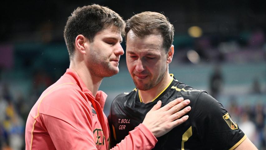 Freunde, Gegner, Teamkollegen: Dimitrij Ovtcharov und Timo Boll. Freunde, Gegner, Teamkollegen: Dimitrij Ovtcharov und Timo Boll.