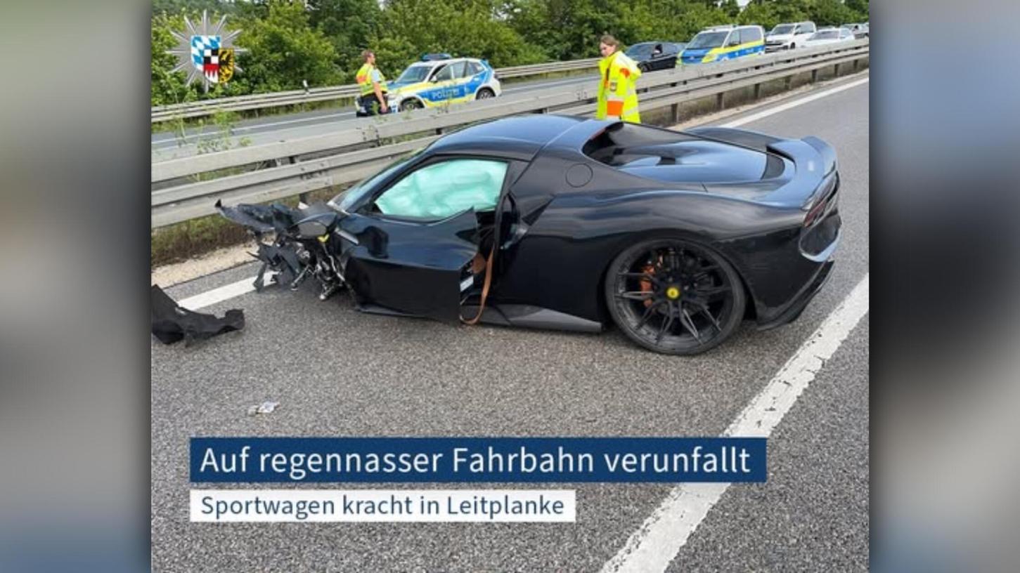 Der Wagen ist am Sonntagnachmittag verunglückt. Der Wagen ist am Sonntagnachmittag verunglückt.
