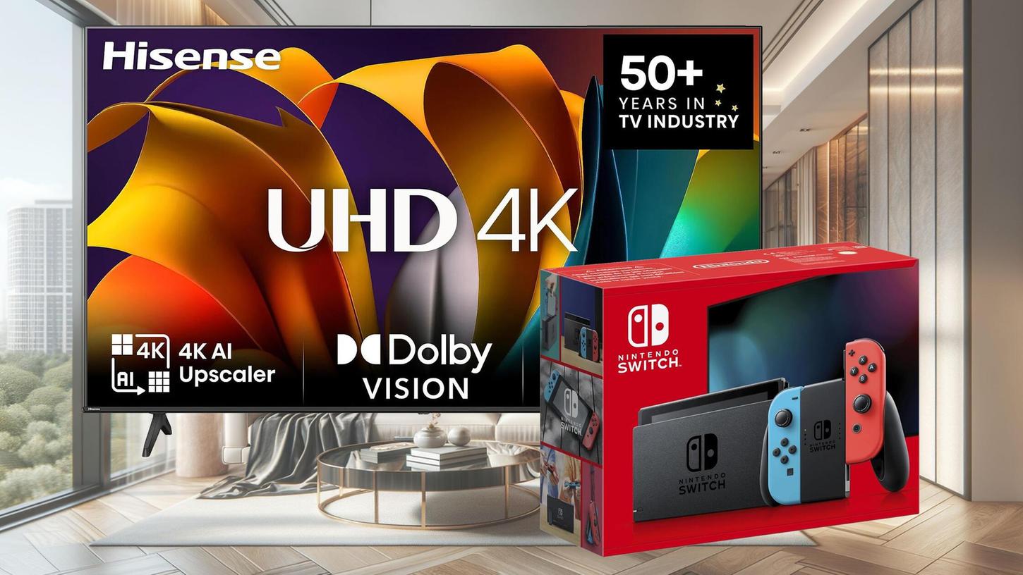 Nur für kurze Zeit gibt es die Nintendo Switch zum Hisense-Fernseher gratis dazu. Nur für kurze Zeit gibt es die Nintendo Switch zum Hisense-Fernseher gratis dazu.
