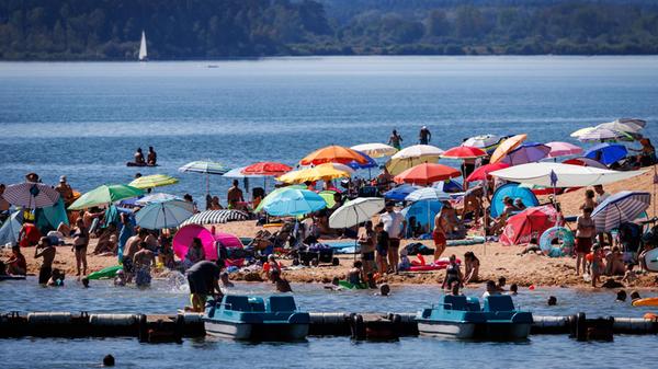 Heißes Sommerwetter am Brombachsee
