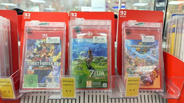 Nintendo Switch 2 Spiele Regal