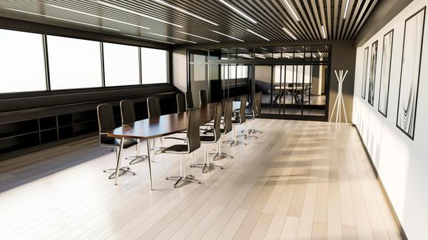 3d rendering of empty office interior with chair a