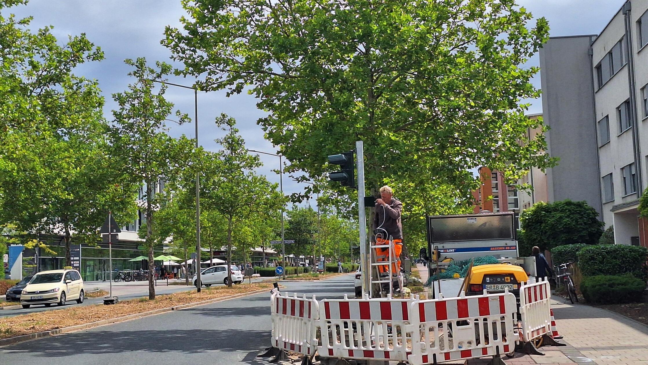 Baum f&auml;hrt an Apotheke vorbei: So erlebte Augenzeugin den spektakul&auml;ren Unfall in Erlangen