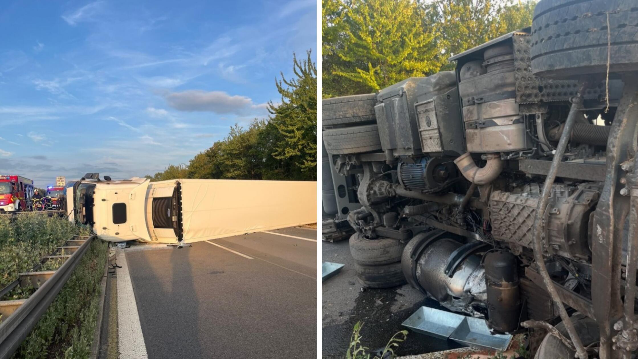 600 Liter Diesel mischen sich mit 3000 Liter Milch: Chaos nach Lkw-Unfall auf fränkischer Autobahn