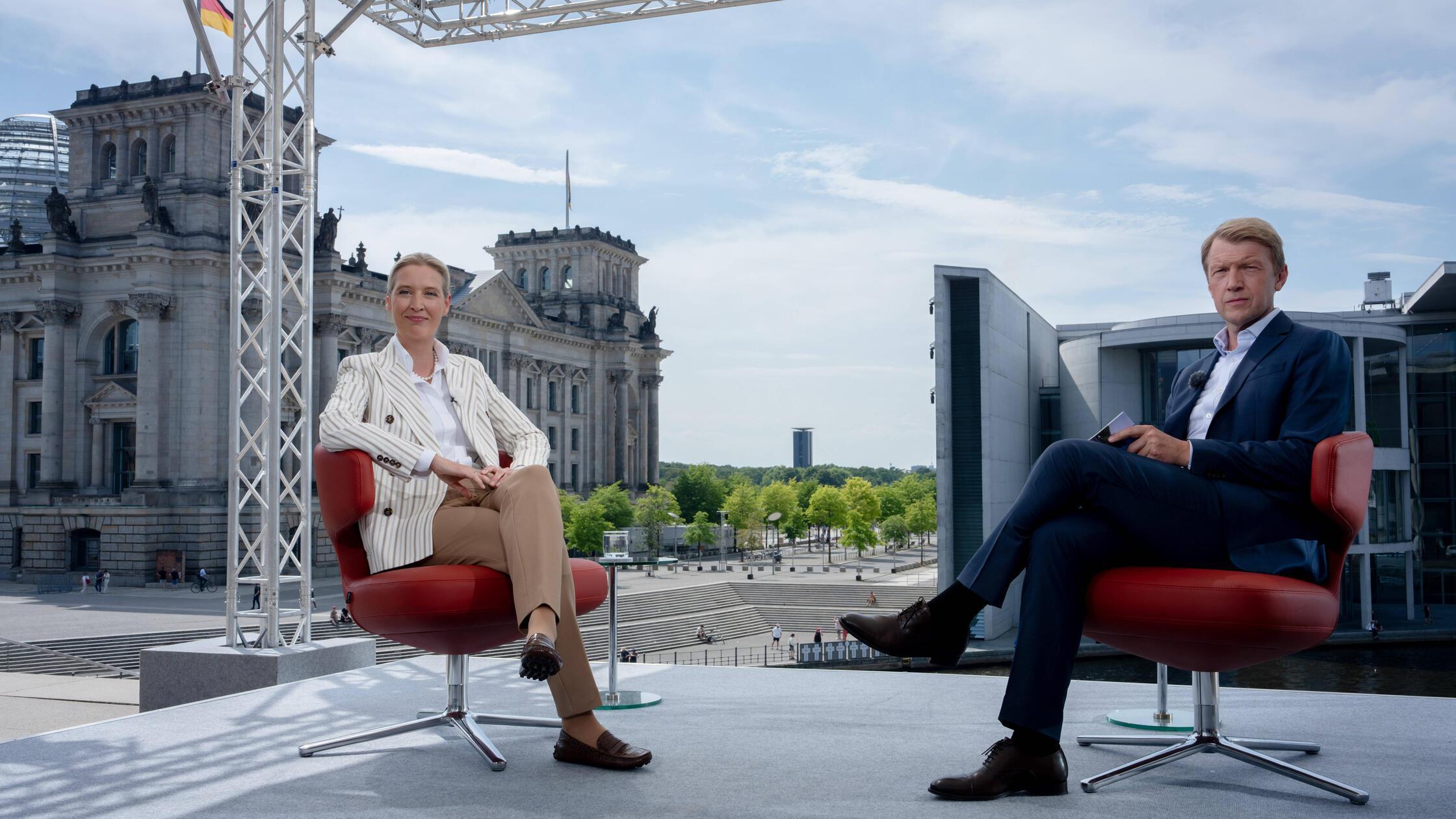 Proteste übertönen ARD-Sommerinterview mit AfD-Chefin Weidel - Internet feiert Störaktion