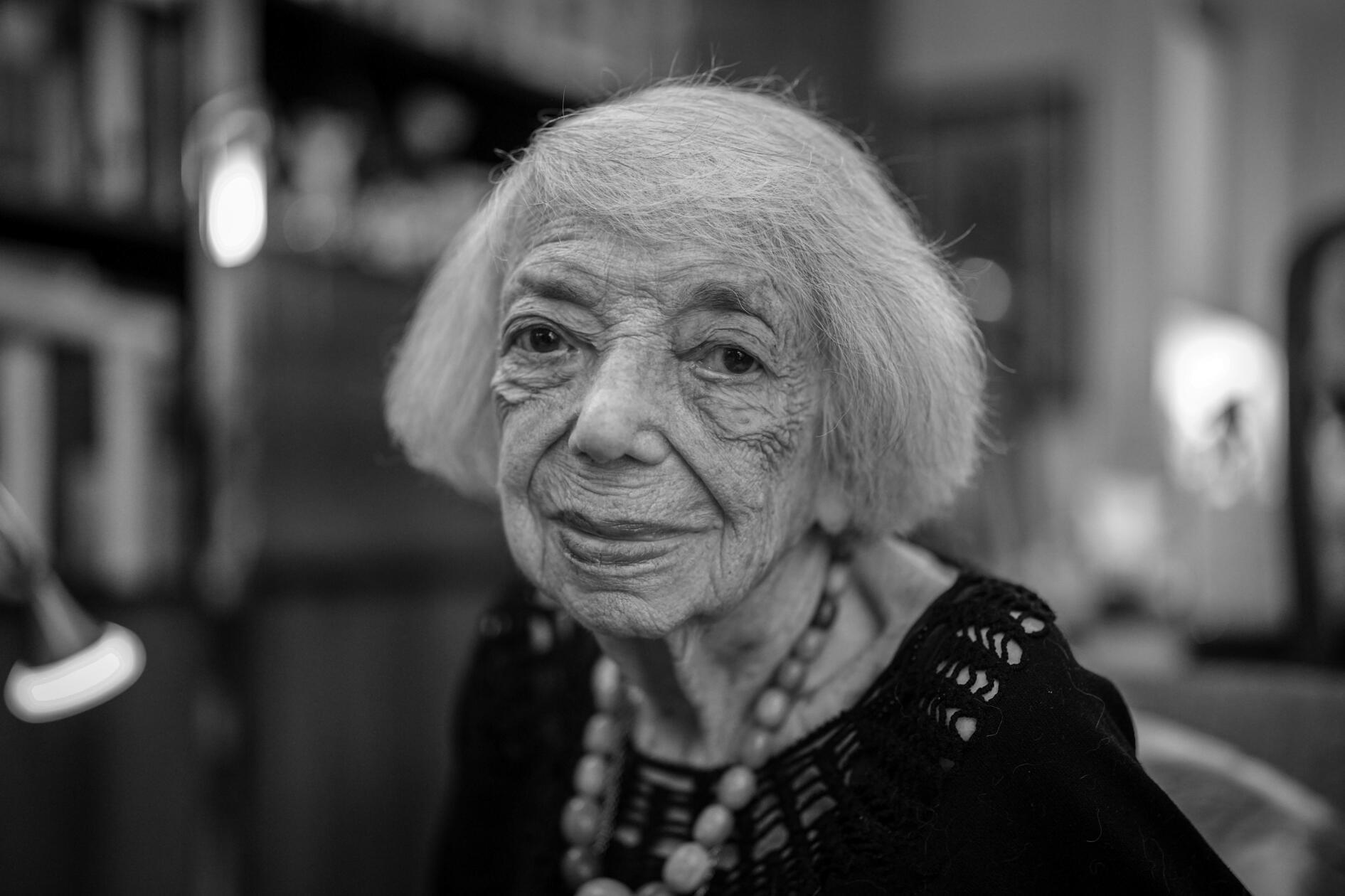 Margot Friedländer, Holocaust-Überlebende, noch am 80. Jahrestag der Auschwitz-Befreiung. Sie starb am Freitag,9. Mai 2025, im Alter von 103 Jahren, wie die Margot Friedländer Stiftung mitteilte.