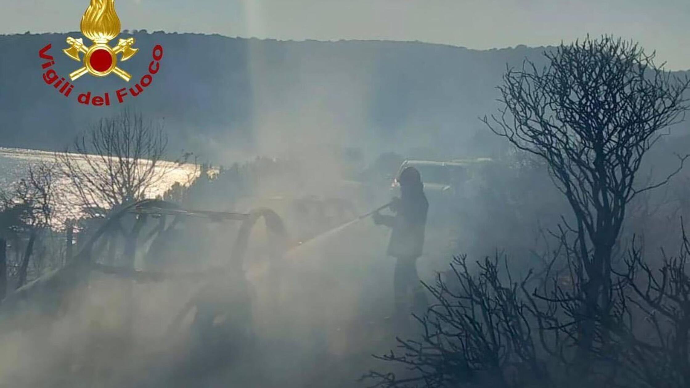 Brand auf Sardinien: Badegäste fliehen vor Feuer