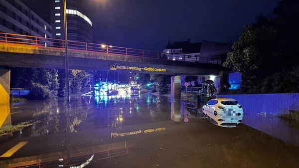 Unwetter über Mittelfranken mit Blitzen und Hagel