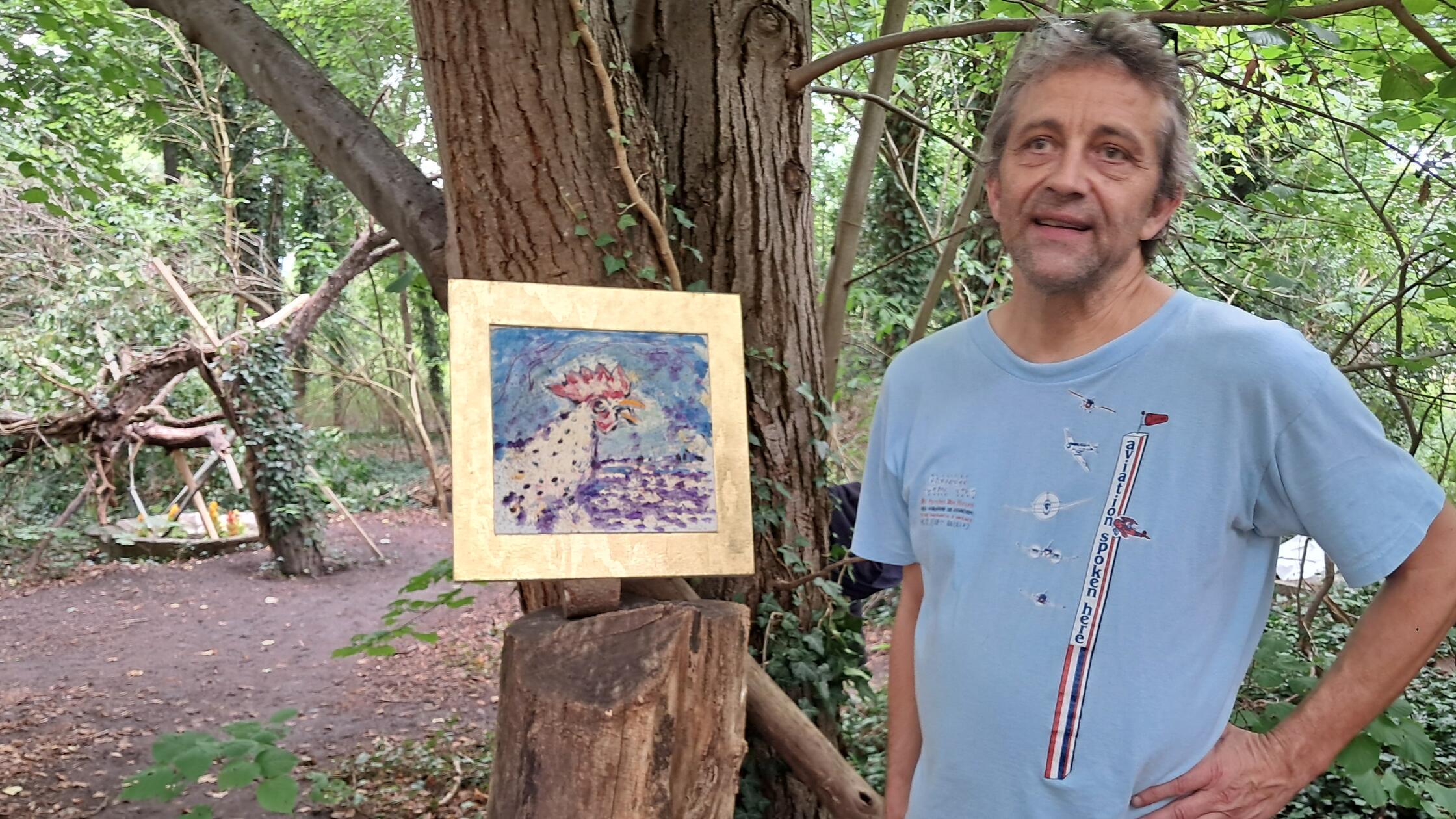 Künstler Matthias Neumann, der zwischen New York, 