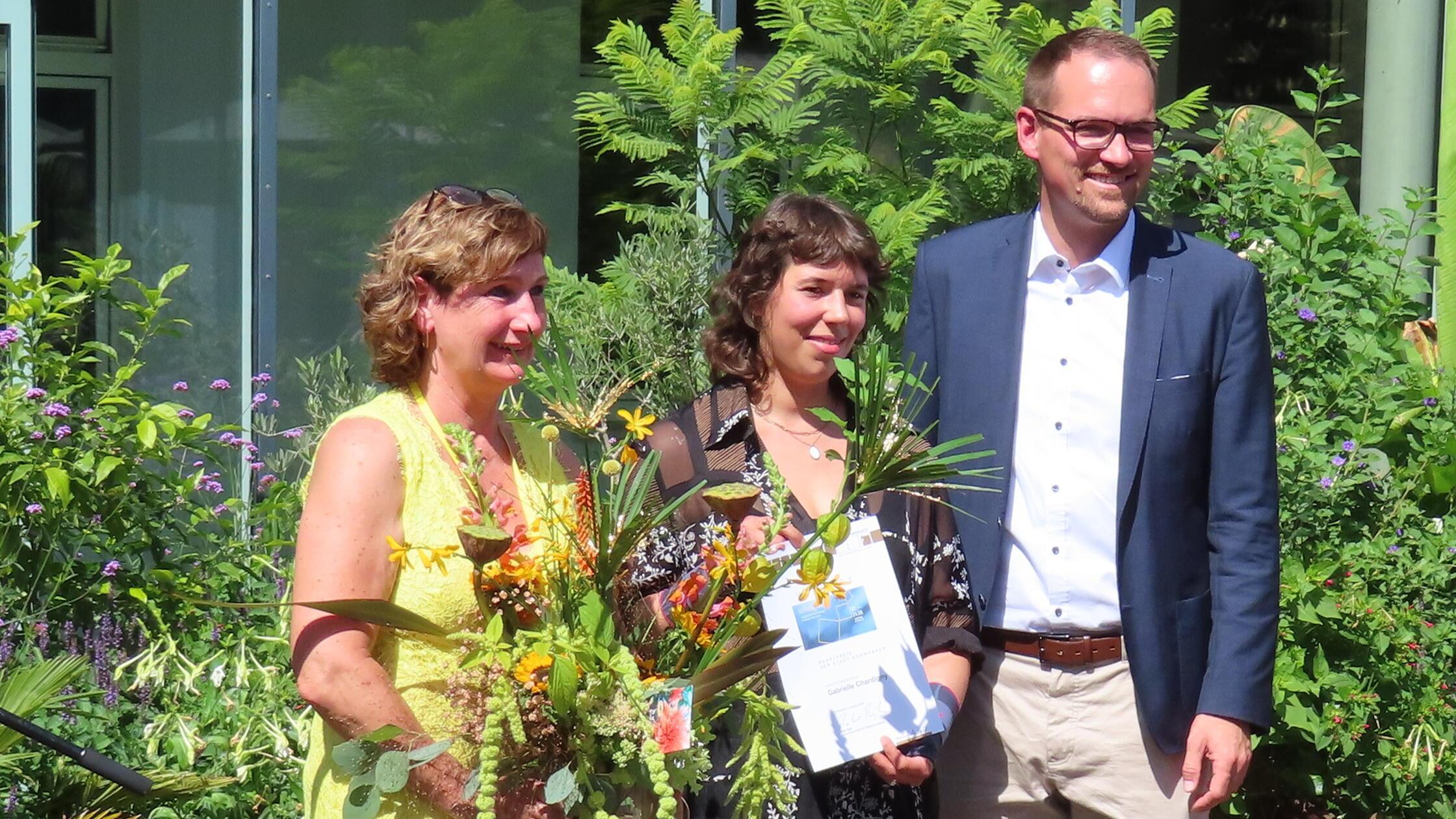 Die Preisträgerin des Kunstpreises der Stadt Schwa