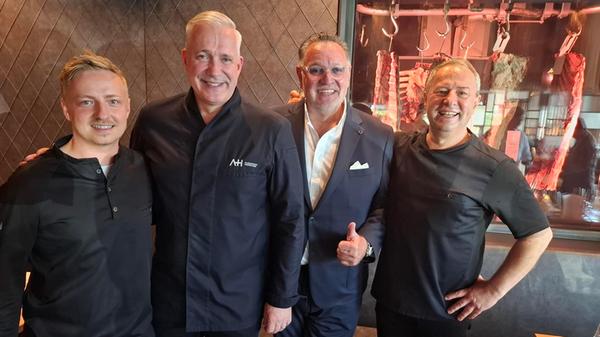 Die Gastgeber des Gourmet-Abends (v. li.): Tim Wit