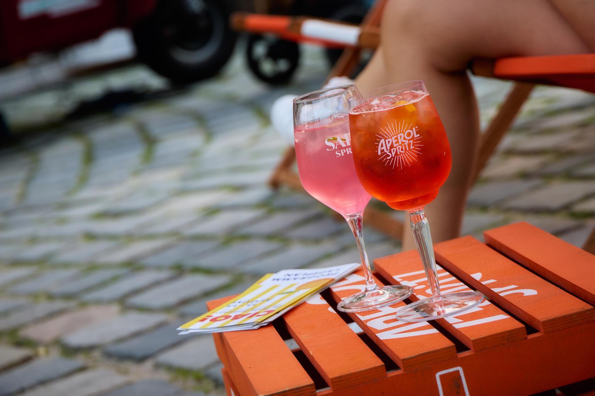 Besonders beliebt waren Aperol und Sarti Spritz.